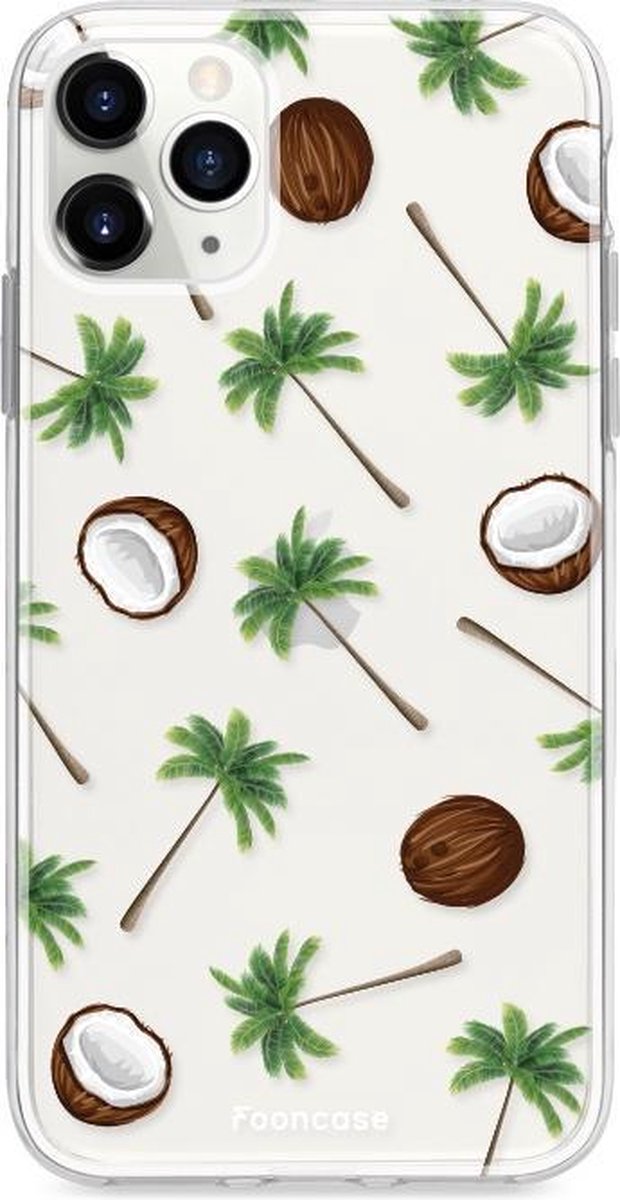 iPhone 11 Pro Max hoesje TPU Soft Case - Back Cover - Coco Paradise / Kokosnoot / Palmboom