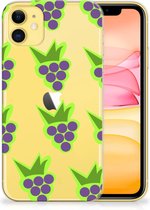 Back Case Geschikt voor iPhone 11 Siliconen Case Druiven