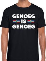 Groningen protest t-shirt Genoeg is genoeg zwart heren S