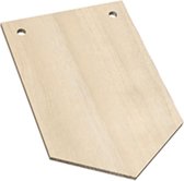 vlaggen hout Vierkant voor vlaggenlijn 3 stuks