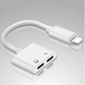 Witte Kabel Adapter Splitter Lightning Voor De iPhone 7 / 8 / X