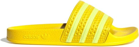adidas slippers geel