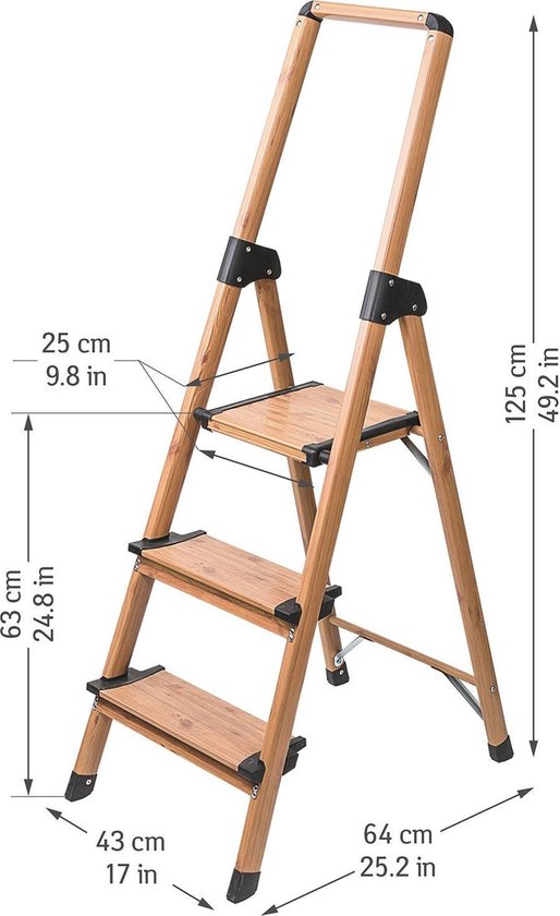 Huishoudtrap Keukentrap Met 3 Treden Huishoudladder