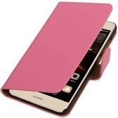 Mobieletelefoonhoesje.nl - Huawei Y5 II Hoesje Effen Bookstyle Roze