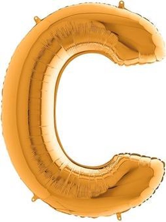Folieballon letter C goud (100cm)