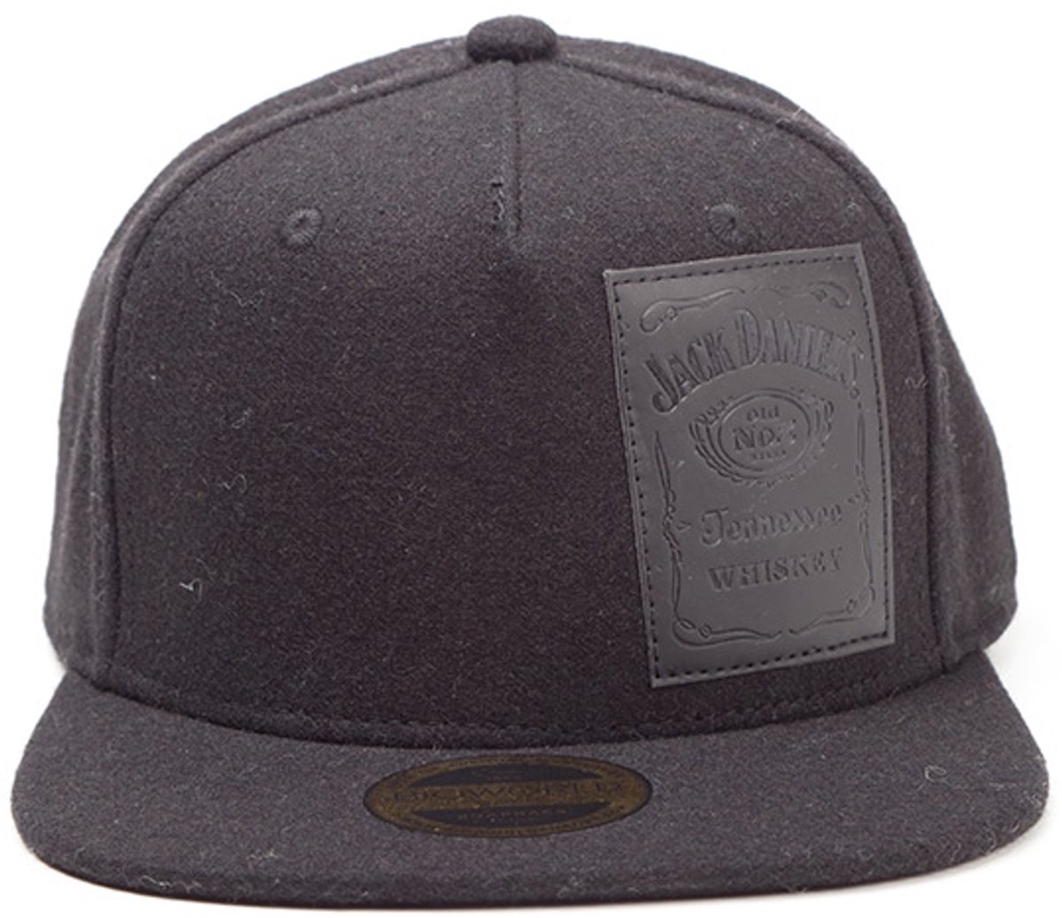 Jack Daniel's - Bottle Logo pet met leren patch en klittenbandsluiting zwart - Merchandise