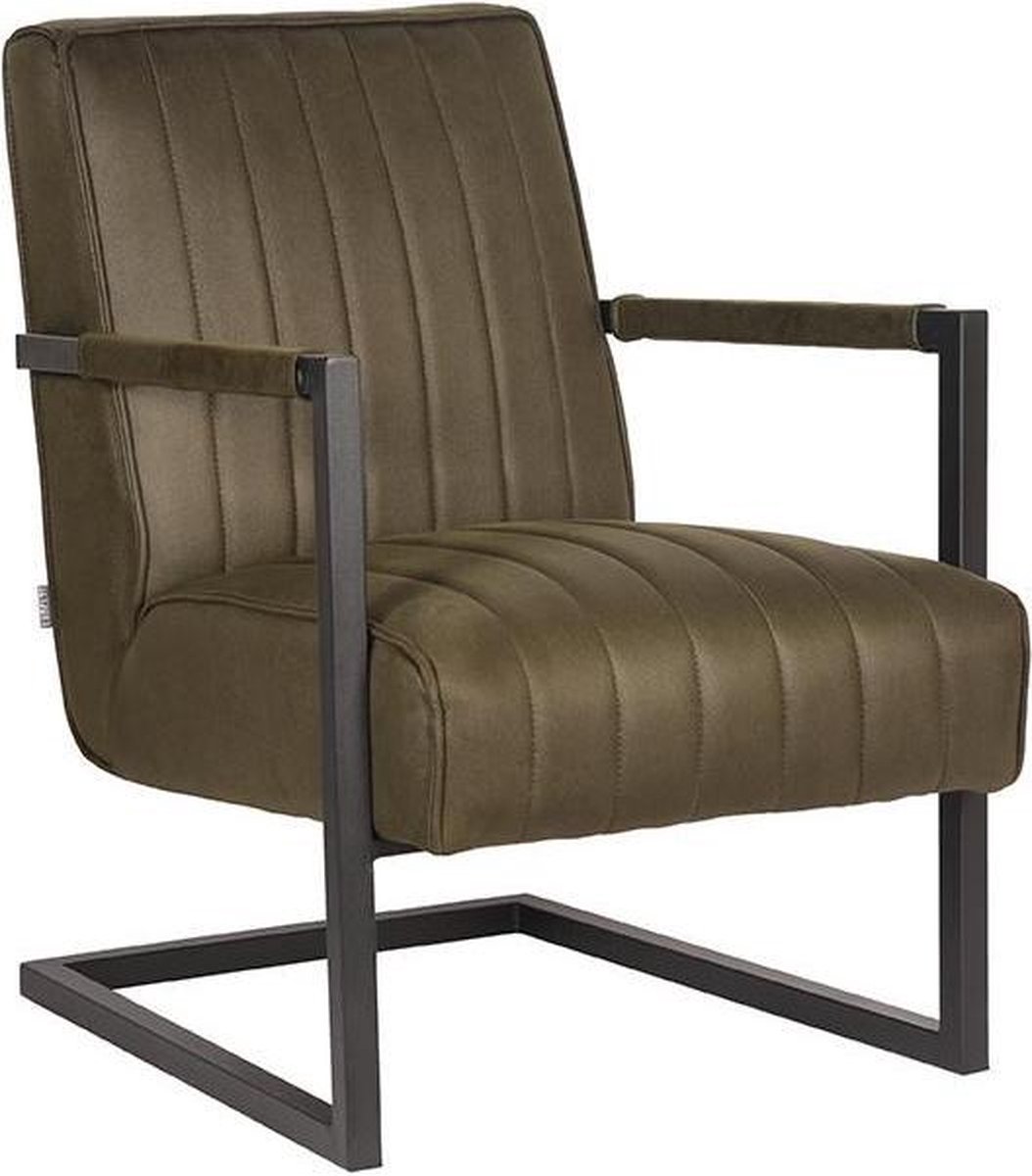 LABEL51 Fauteuil Milo Microvezel Army