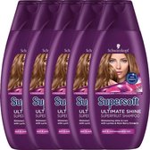 Schwarzkopf - Supersoft Ultimate Shine Superfruit Shampoo - 5 x 400ml - voordeelverpakking