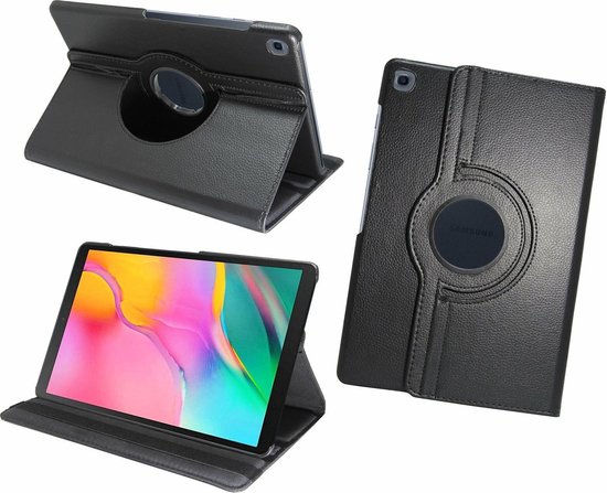Coque Pearlycase Etui Rotatif 360 ° Housse de Protection Noire pour Samsung Galaxy Tab A 10.1 2019 (T515)