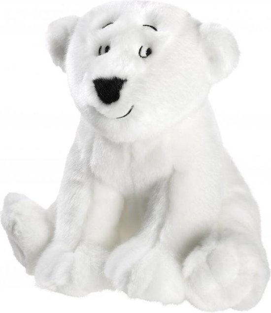 Pluche knuffel Lars de kleine ijsbeer zittend 25 cm - IJsberen pooldieren  knuffels -... | bol.com
