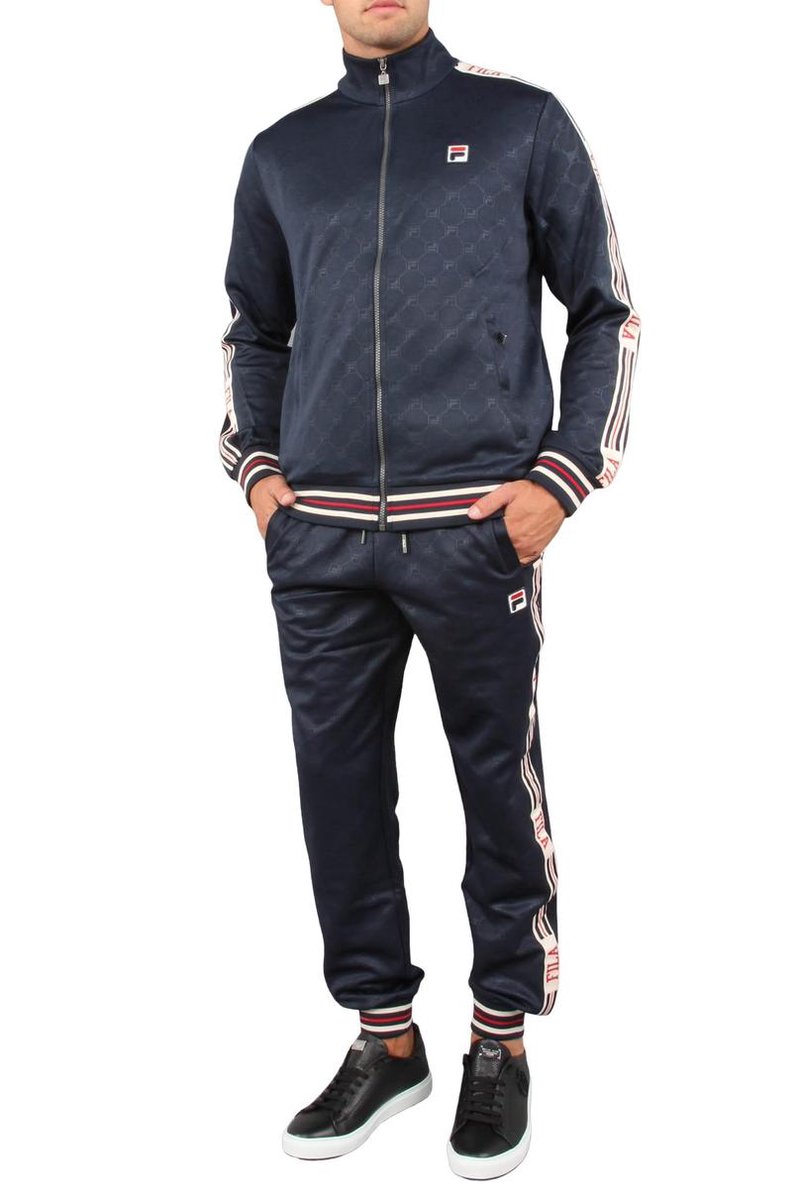 Fila Irodion Aop Track Jacket Heren Vest Navy Maat S bol