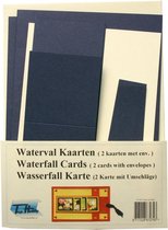Waterval Kaarten - Donkerblauw - 12 Stuks met envelop - Maak mooie kaarten voor elke gelegenheid