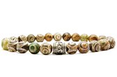 Beaddhism - Armband - Dzi Eye Green - Guru - 8 mm - 20 cm