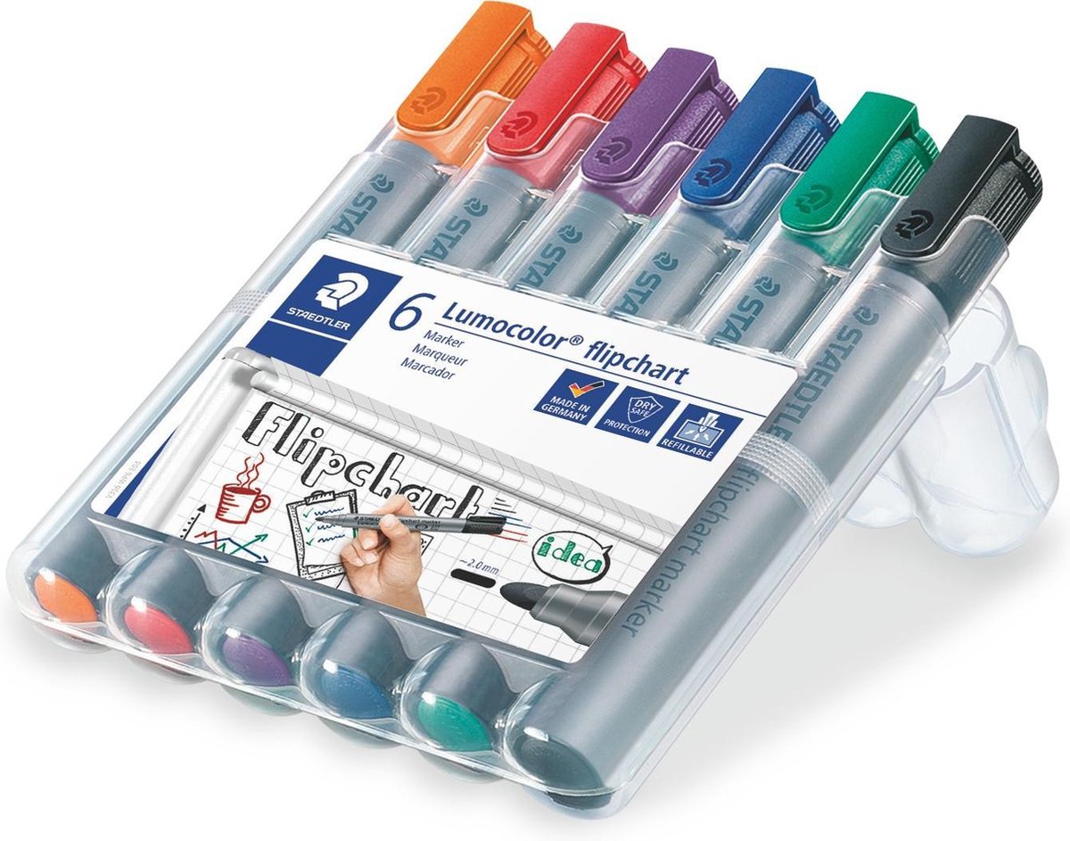 STAEDTLER Lumocolor flipchart marker - Box 6 st - STAEDTLER