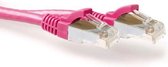 ACT FB8810 netwerkkabel 10 m Cat6a S/FTP (S-STP) Roze