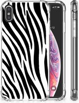 Siliconen Hoesje Geschikt voor iPhoneX/10 | Xs Design Zebra