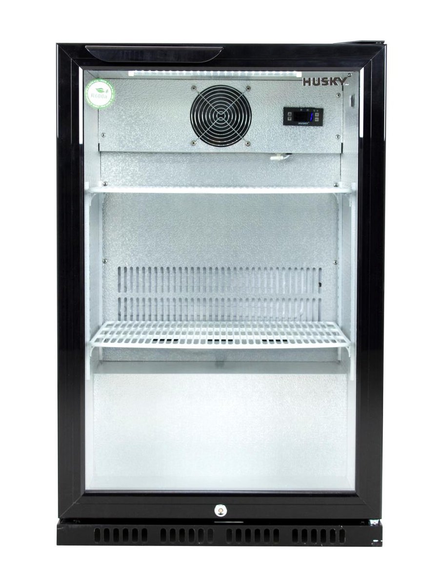 Husky C1-865-BK-NL-HU - Flessen Koelkast - Met Glazen Deur - 130 Liter - Zwart