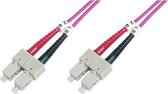 LOGON AL5SCSC01I/4I Glasvezel kabel 1 m OM4 2x SC Roze