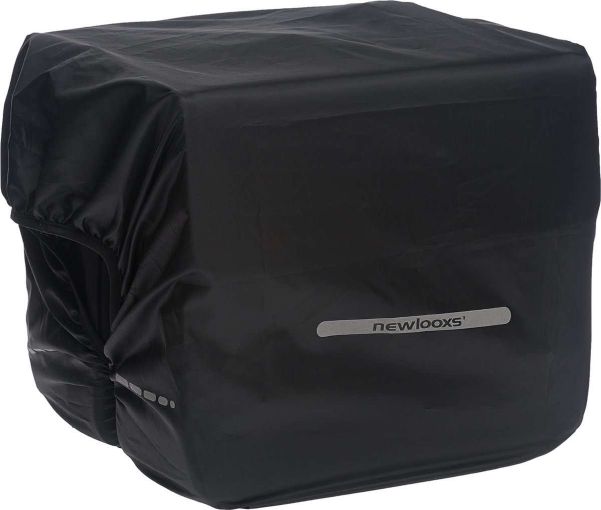 New Looxs ® Regenhoes Fietstassen Dubbel - Zwart - Elastische Band – Reflectie