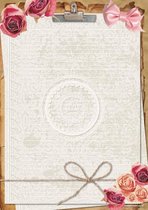 Schrijfblok Roses - 50 vel A4 formaat gelinieerd papier