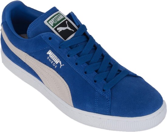 Puma Suede Classic+ Sportschoenen - Maat 45 - Unisex - blauw/wit | bol.com