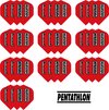 Afbeelding van het spelletje deDartshop 10 Sets (30 stuks) Pentathlon flights Multipack - Rood