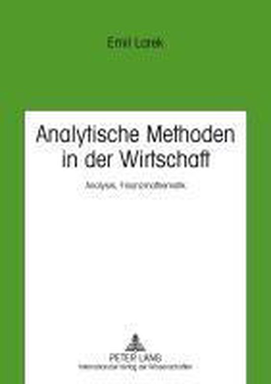 Analytische Methoden in der Wirtschaft - cover