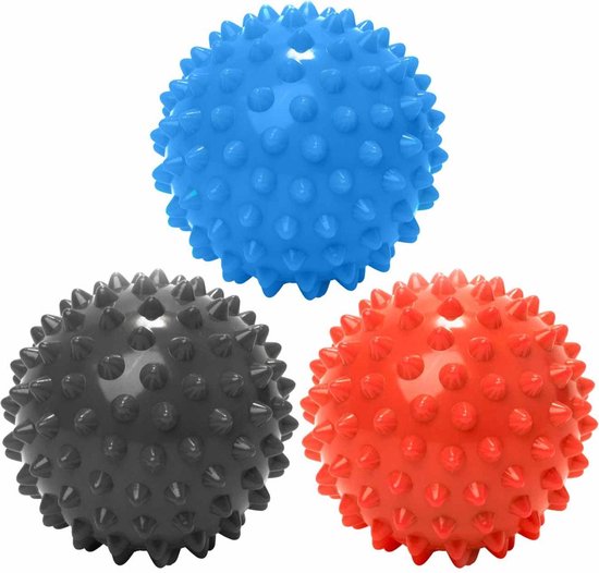 #DoYourFitness – 3 delige set massagebal – »Nica« – Lacrosse Bal / Fasciaball voor effectieve zelfmassage van triggerpoints – diameter 10cm -…