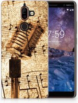 Nokia 7 Plus Uniek TPU Hoesje Bladmuziek