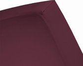 Damai - Hoeslaken (tot 25 cm) - Katoen - 140 x 190/200/210 cm - Burgundy