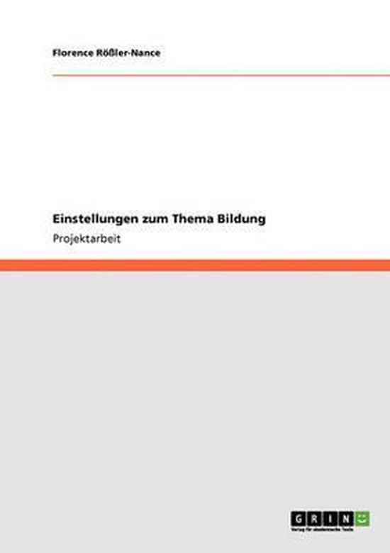 Einstellungen zum Thema Bildung - cover