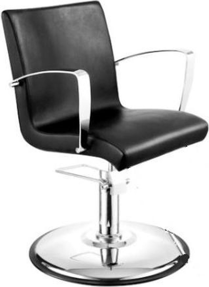Novicum® Finn kappersstoel pompstoel styling chair zwart met verchroomde  voet | bol.com