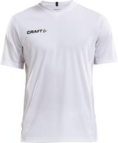 Craft Squad Jersey Solid SS Shirt Heren Sportshirt - Maat XL  - Mannen - wit/zwart
