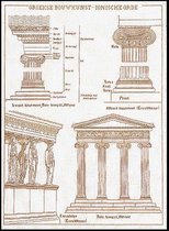 Thea Gouverneur Borduurpakket 2071A Griekse Bouwstijl Ionisch - Aida stof 100% katoen