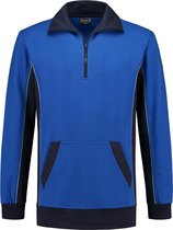 Workman Zipper Sweater Bi-Colour - 2704 royal blue/navy - Maat 5XL