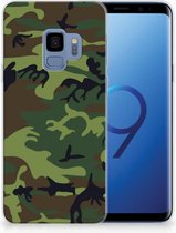 Geschikt voor Samsung Galaxy S9 TPU-siliconen Hoesje Design Army Dark