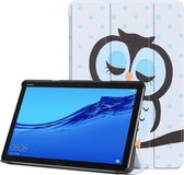 Tr-Fold Book Case Huawei MediaPad M5 Lite 10 Hoesje - Groene Uil