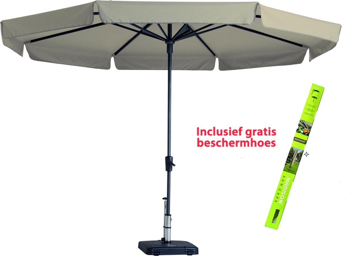 Parasol Rond Syros Ecru incl Beschermhoes