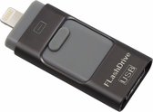 USB Stick 4 in 1 Flashdrive – 256 GB - Transfer en Opslag - Zwart