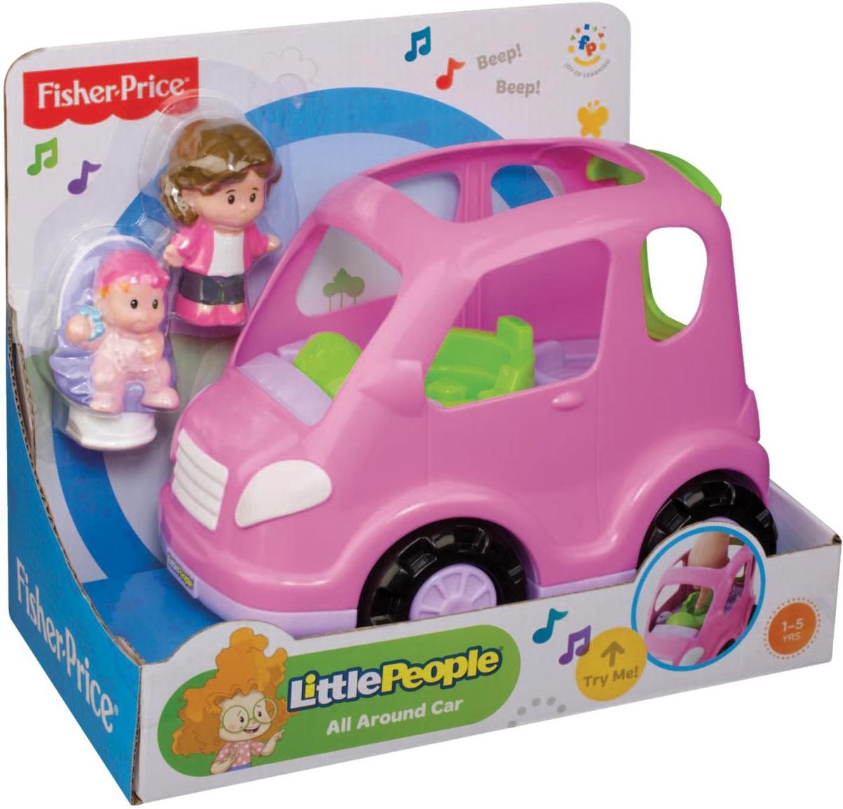 Fisher Price Little People All Around Car Roze Speelfigurenset