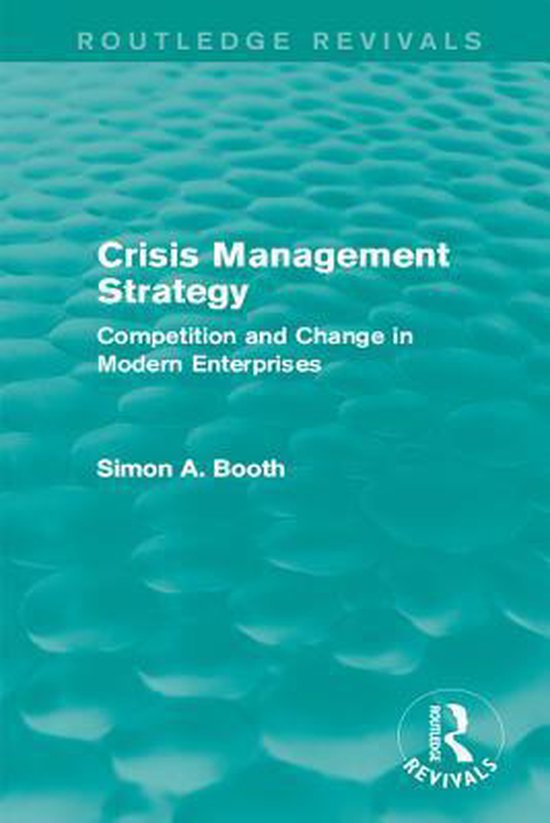 Routledge Revivals - Crisis Management Strategy - cover