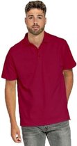 Premium poloshirt 100% katoen voor heren S bordeaux