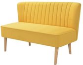 Bank geel 117x55,5x77 cm stof (incl. vloerviltjes)