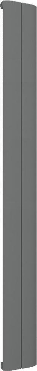 Design radiator verticaal aluminium mat antraciet 180x18.5cm 632 watt - Berlini