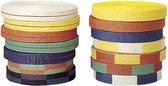 Dubbel gekleurde Karate band alle kleuren 50 meter rol