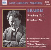 Concertgebouw Orkest, Willem Mengelberg - Brahms: Symphonies Nos. 2 & 4 (1938 & 1940) (CD)