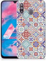 TPU Siliconen Hoesje Samsung Galaxy M30 Tiles Color