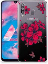 Back Cover Geschikt voor Samsung M30 TPU Siliconen Hoesje Blossom Rood