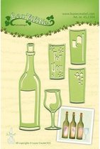 LeCrea - Leabilitie Wine bottle & glass snij en embossing mal 45.2304