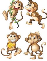 Playful Wild Monkeys Blank Lined Notebook